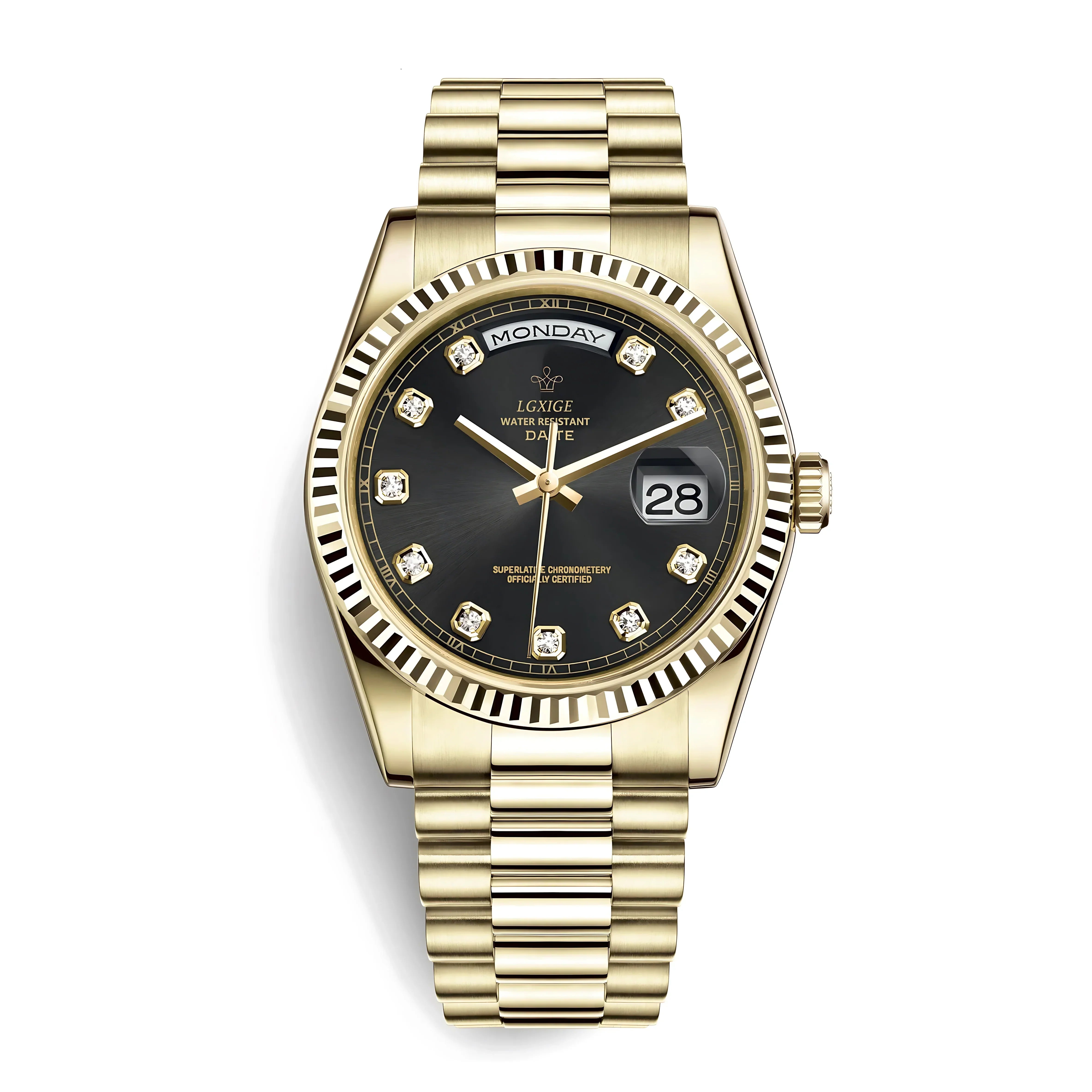 THE DATE - Gem Set Eclipse Noir Gold