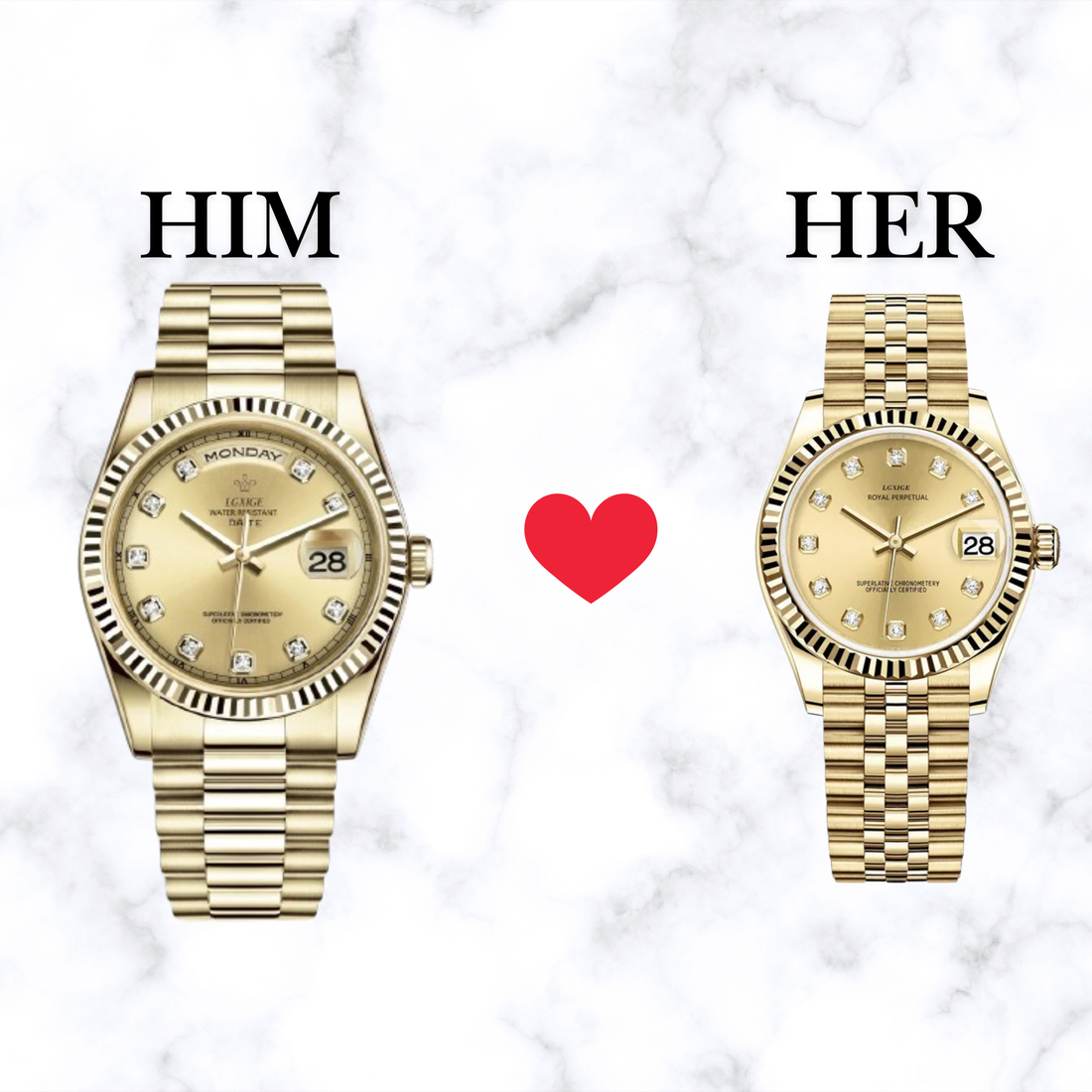 Couples Bundle – Gem Set Champagne