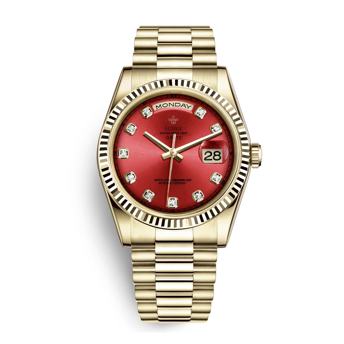 THE DATE - Gem Set Ruby Red &amp; Gold