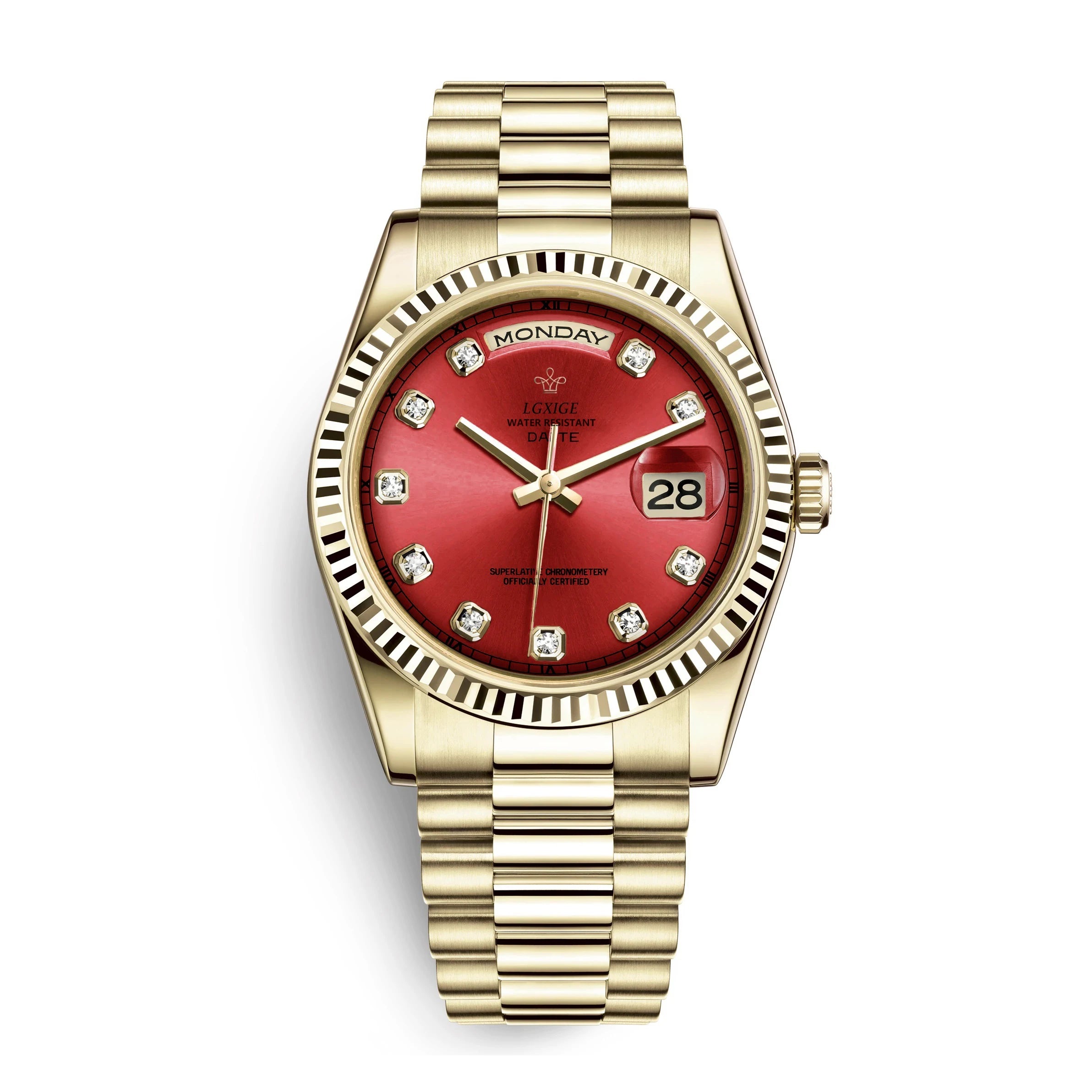 THE DATE - Gem Set Ruby Red &amp; Gold