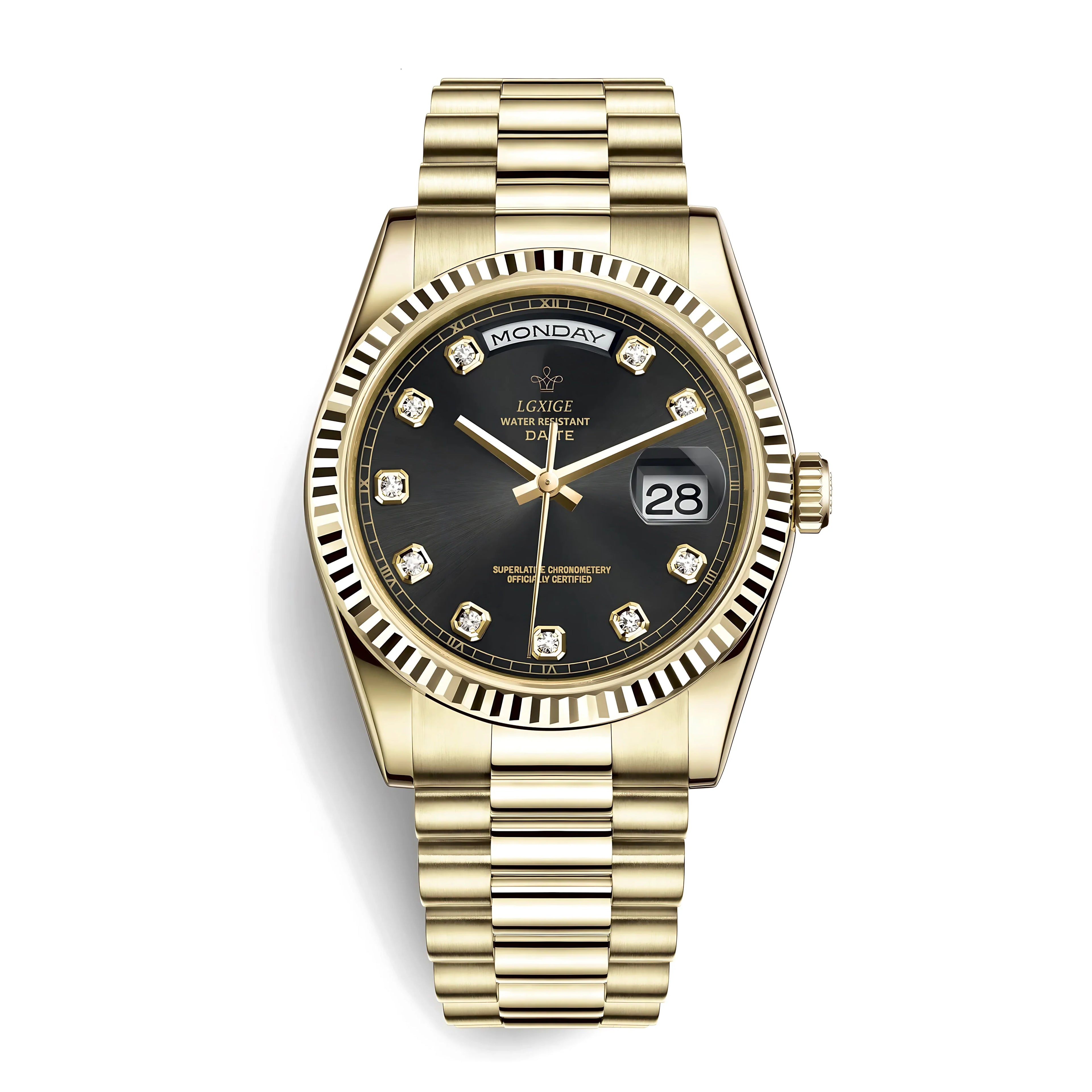 THE DATE - Gem Set Eclipse Noir Gold